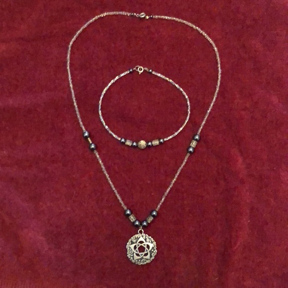 Jewelry - Celtic Knot Handmade Necklace and Anklet Set